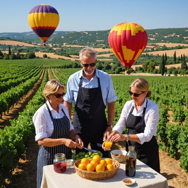 Comment organiser des vacances en Provence avec des ateliers de cuisine et des excursions en montgolfière?