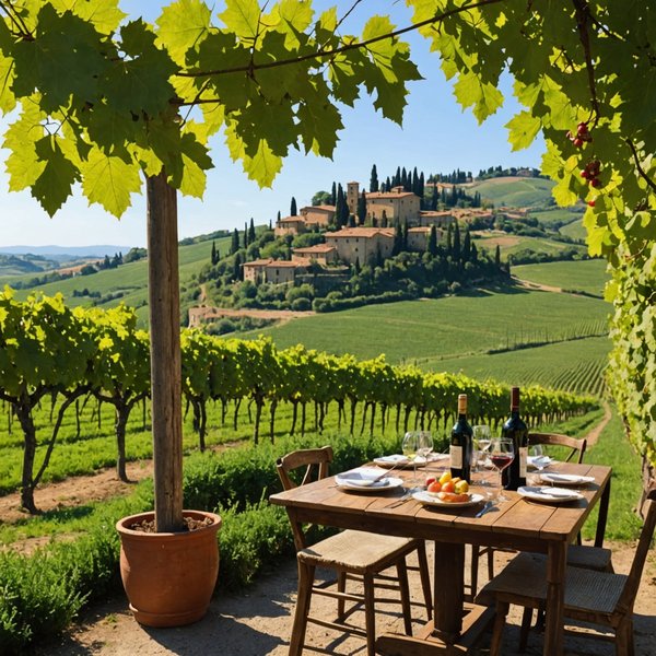 Où trouver une location de vacances en Toscane avec des cours de cuisine et des visites de vignobles bio?